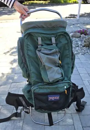 Vintage Jansport Rainer Green Hiking Camping Backpack w/ Frame