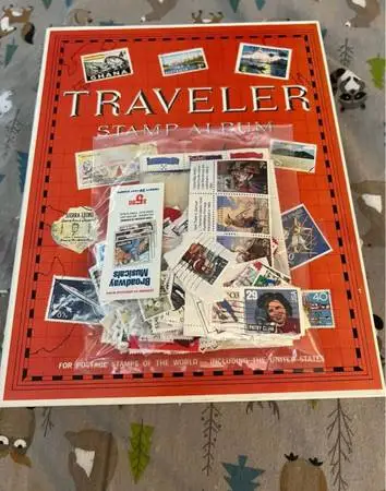 Harris Traveler World Wide Stamp Album With Stamps