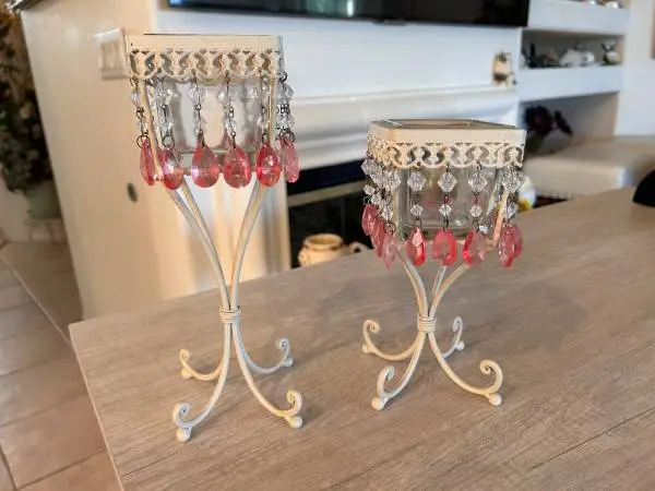 2 decorative candle holder set.