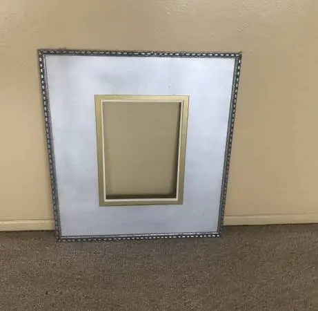 Large Ornate Silver Glass Front Wood Picture Art Frame 19.5 x 21.5