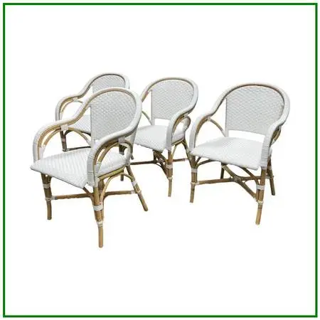 Serena & Lily Riviera Rattan Armchair, Set Of Four
