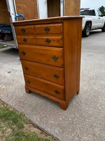 PRICE REDUCED Antique Solid Rock Maple 4 Drawer Chest of Drawers