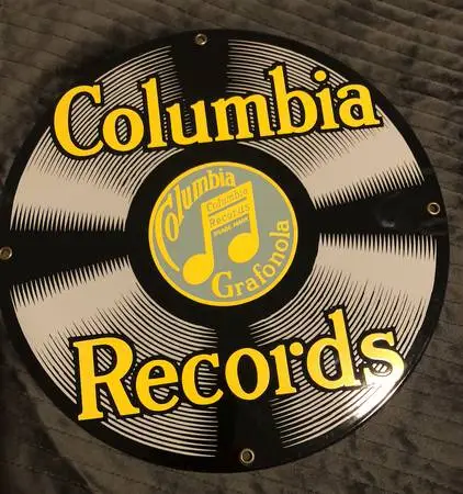 Round, Metal Sign COLUMBIA