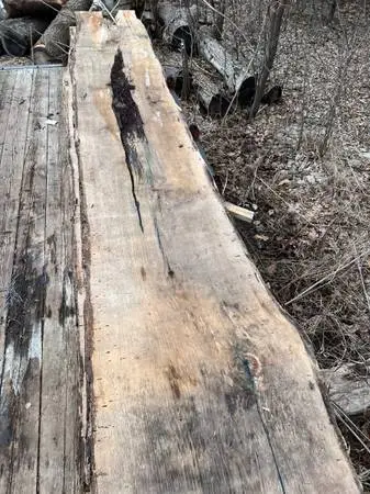 Live Edge Slabs Rough Cut Lumber - Ash Oak Cherry Maple Black Walnut