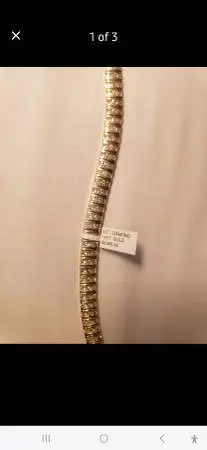 3ct Diamond and gold tennis bracelet
