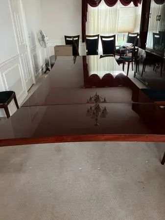Dining room table and 10 Chairs