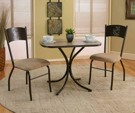 3-Piece Coffee Cup Bistro Dining Room Table Set