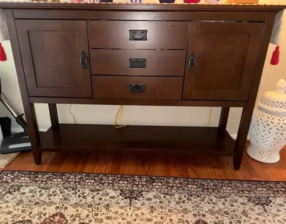 Canadel Buffet Table/Console/Accent Table, Ballard Counter Stools Set