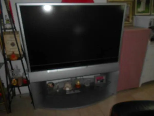 TV-Panasonic 56 with remode and stand  (like new )