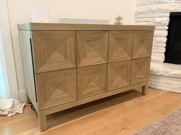 Washed Walnut Buffet/Sideboard - 2-Door, Deep Storage
