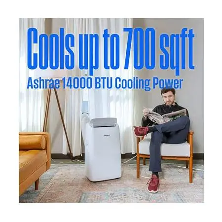 New 14,000 BTU Portable Air Conditioner With HEATER