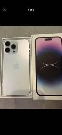 APPLE IPHONE 14 PRO MAX UNLOCKED 512GB SILVER WORKS GREAT $500