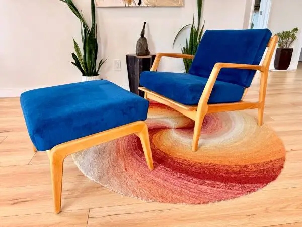 Rare Mid Century Modern Lawrence Peabody Danish Beechwood Lounge Chair