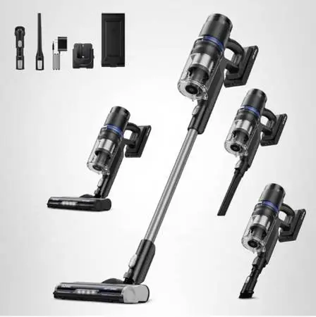 Cordless Vacuum Cleaner, Anti-Tangle Brushroll, Rechargeable Stick Vacuum, Light