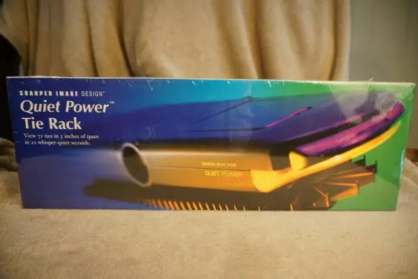 Sharper Image Quiet Power Tie Rack NEW