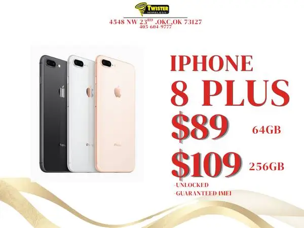 iPhone 8 Plus 64GB - Unlocked - Twister Wireless OKC