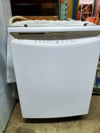 White GE Profile Dishwasher