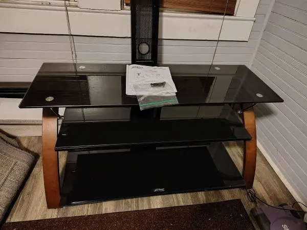 Glass TV stand