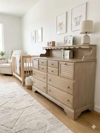 Free delivery 10-drawer wooden dresser With scalloped top