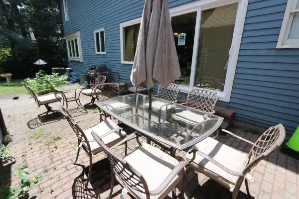 17 Piece Patio Dining Set Swivel Chair w/ cushions Coffee