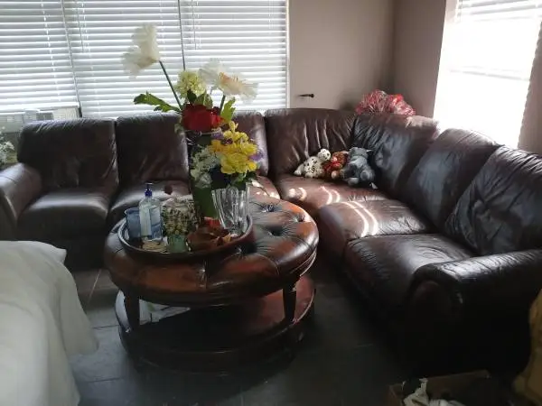 Brown leather couch for sale