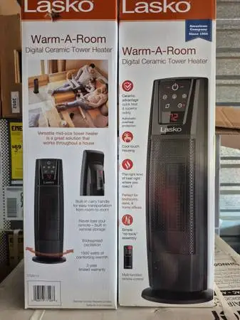 New in Box Lasko 20 Digital Ceramic Heater with remote 1/2 retail