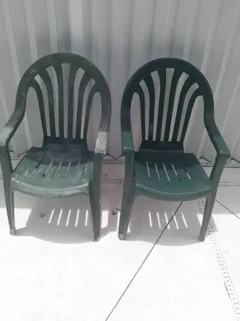Outdoor Plastic Resin Chairs 17 to Choose From Sold in Pairs 2 for $5