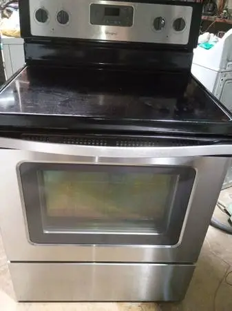 Stainless steel glass cook top oven stove range