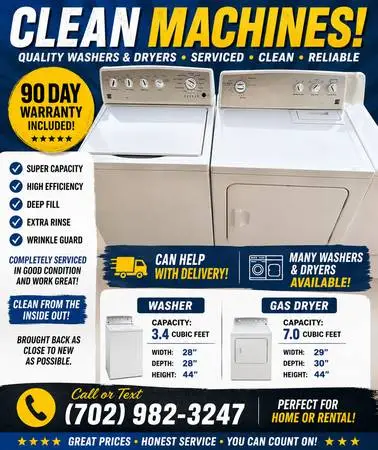KENMORE 300 SERIES WASHER & GAS DRYER – CLEAN & READY 🔥