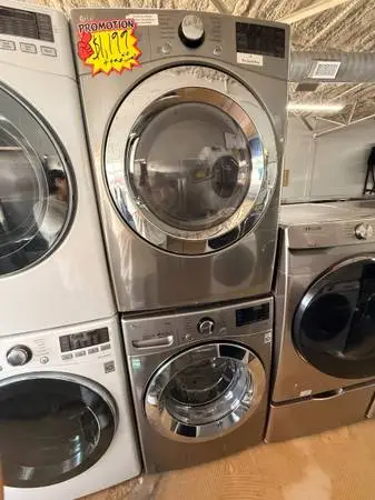Used Gray LG Washer and Dryer Wi-Fi