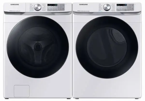 Samsung 27” Smart Wi-Fi. Steam Washer 4.5 and Gas Dryer 7.5 White. New