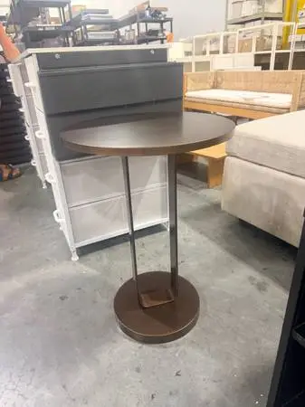 Ivy Bronx 22.5 Tareel Antique Bronze Round Accent Table Brand New