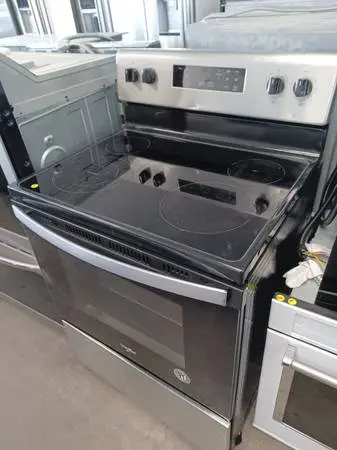 Whirlpool Black front range electric stove