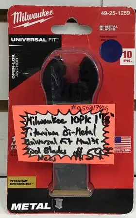 Milwaukee 10pk 1 1/8” Titanium Bi-Metal Universal Fit Multi Tool Blades New