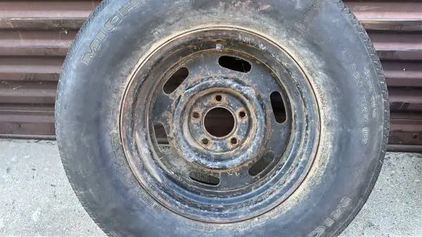 One Mopar 15 inch steel wheel 5 on 4.5 fit Chrysler, Plymouth, Dodge
