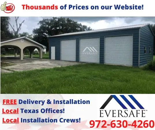 Steel Building Kits -  3 Car Garage