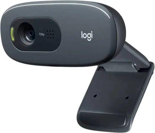 Logitech C270 HD Webcam, 1280x720 Resolution 1.0 Megapixel, Black, NEW