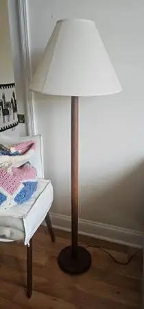 Solid Teak floor lamp. Denmark, 1960s.