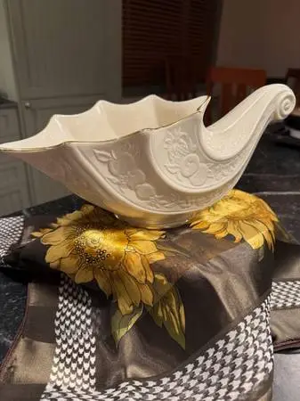 Large Vintage 1989 Lenox Fruits of Life Cornucopia