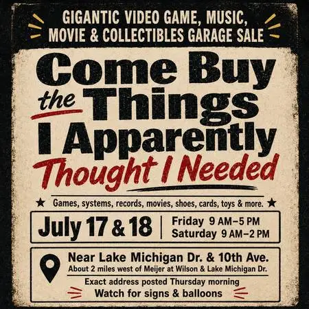 🎮 GIGANTIC Video Game, Music, Movie & Collectibles Garage Sale 🎵