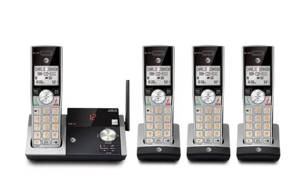 Like new 4 handset cordless answering system