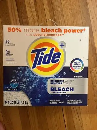 Two 9.1 lb Boxes Of Tide Laundry Soap - Bleach Powder