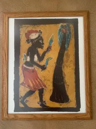 Batik African Art Framed