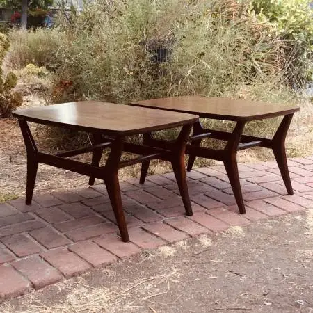 Original pair Crazy cool 1960s Mid Century Modern End Table set
