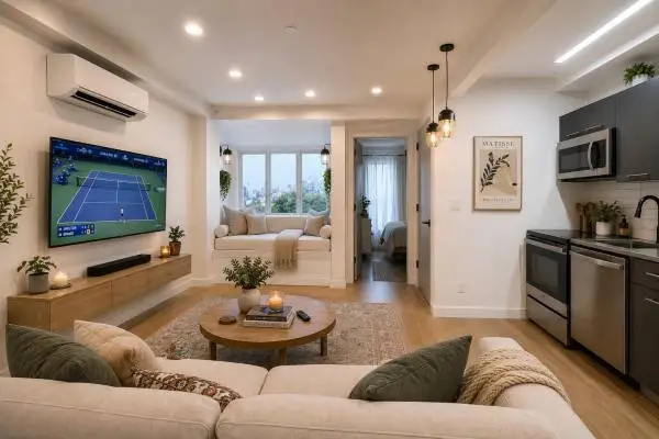 ⭐️ Luxury 1 Bed with Day Bed, Private Balcony & Elevator in Prime Bed-Stuy