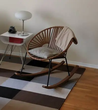 REDUCED!! Mexa Ixtapa Rocking Chair Camel Brown, Handcrafted - modern!