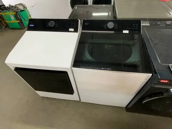 **LG WHITE TOP LOAD, ELECTRIC WASHER DRYER SET**ON SALE NOW**