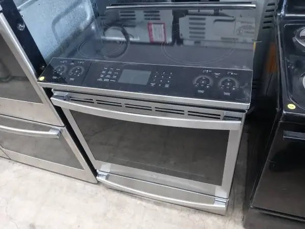 🌲GE stainless steel induction glass-top slide-in range