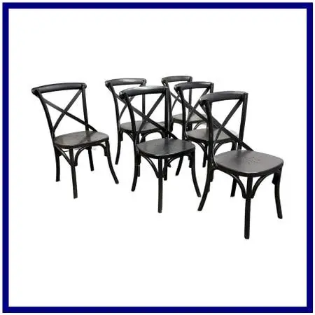 Restoration Hardware Metal Madeleine Side Chairs, Set Of Six