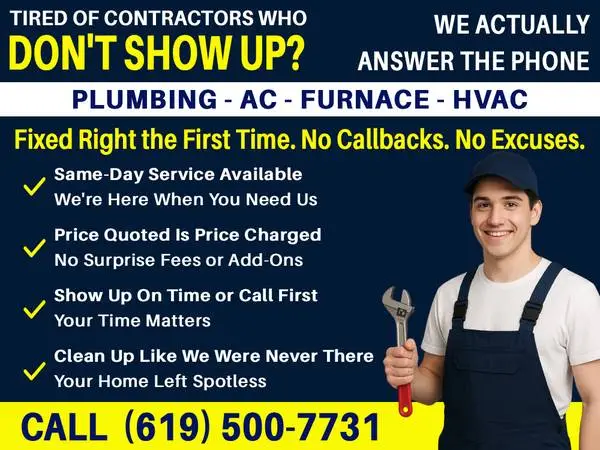 ✅Plumber & AC Repair - HVAC - Repairs & Installations - Call Today✅